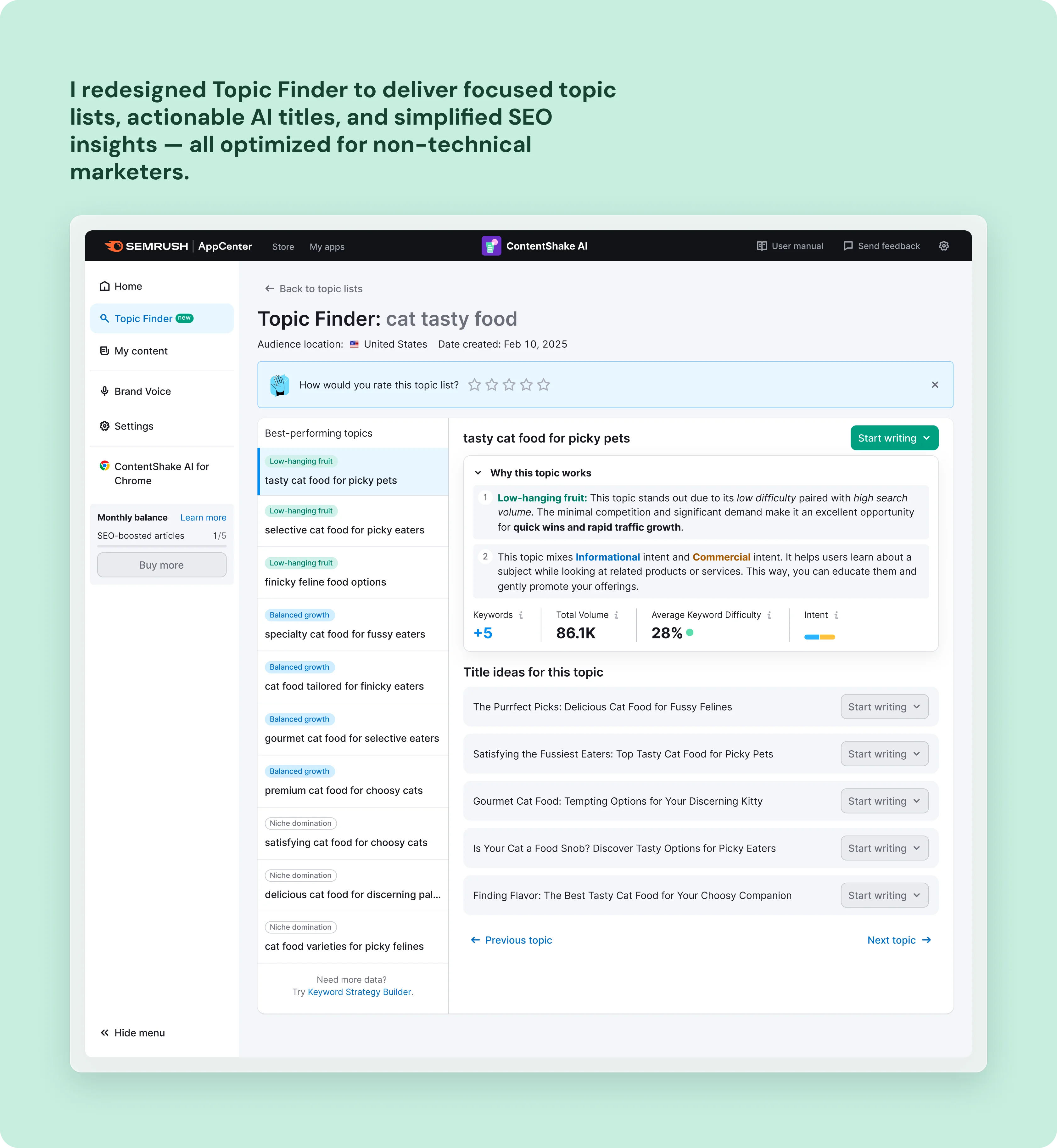 Topic Finder third iteration